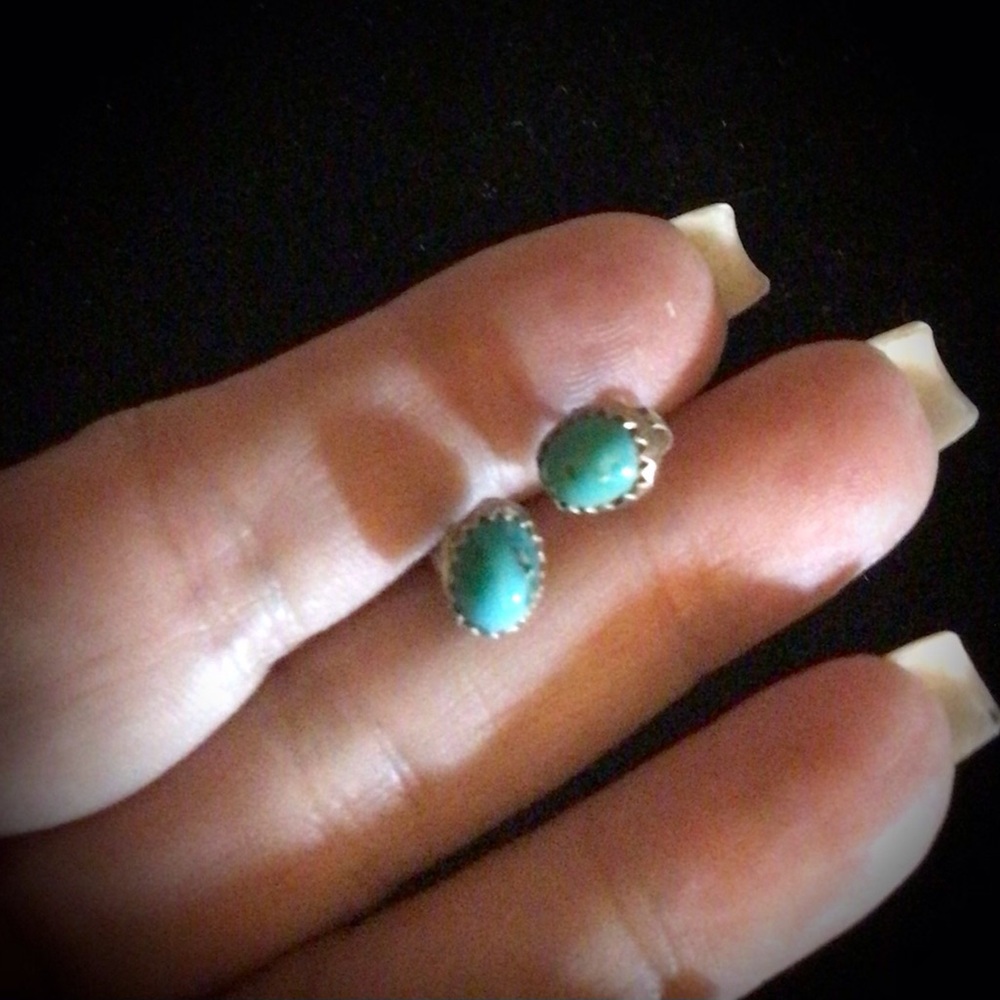 Sterling Silver Turquoise Earrings!